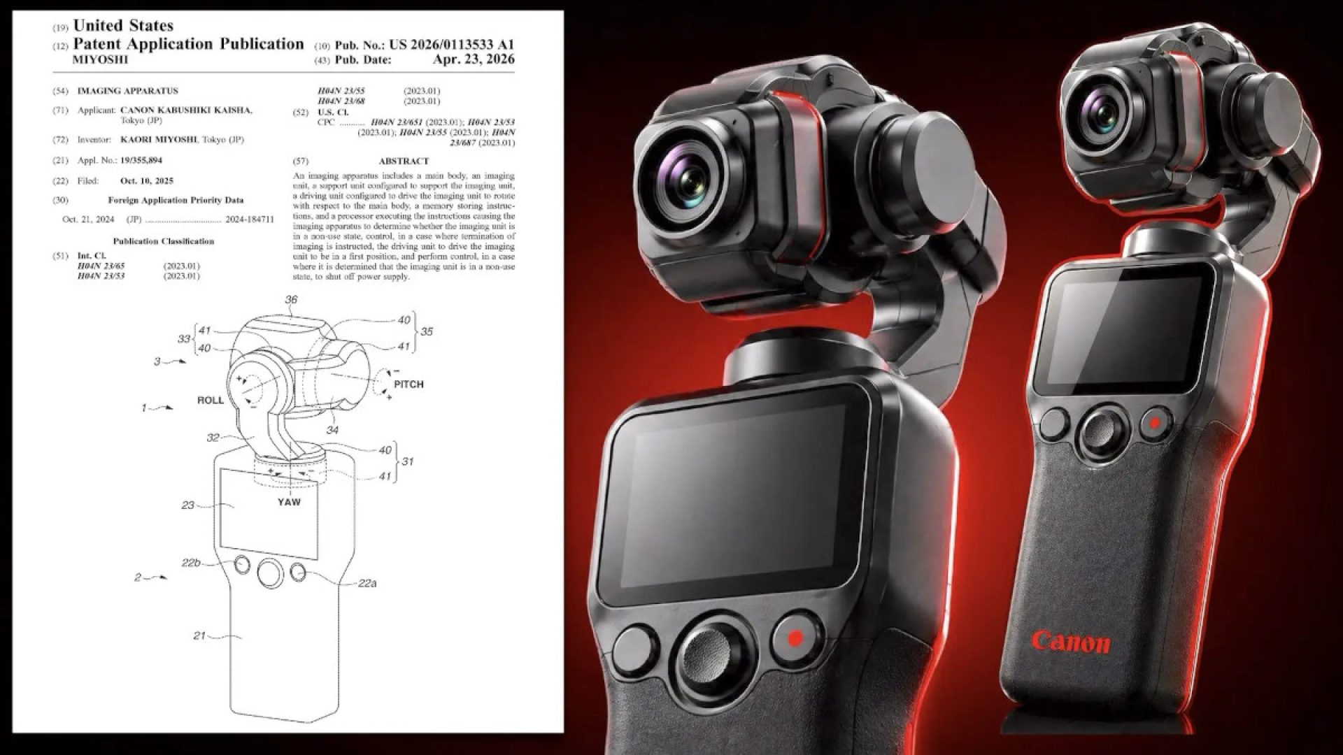 Canon Gimbal Patent 1