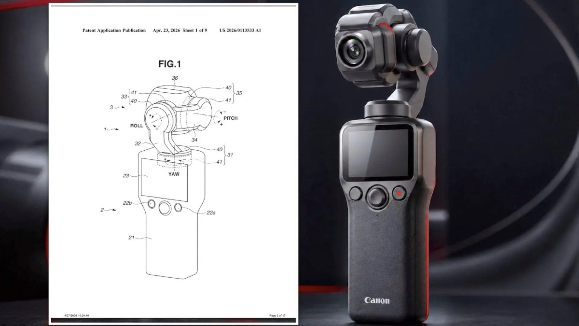 Canon Gimbal Patent 2