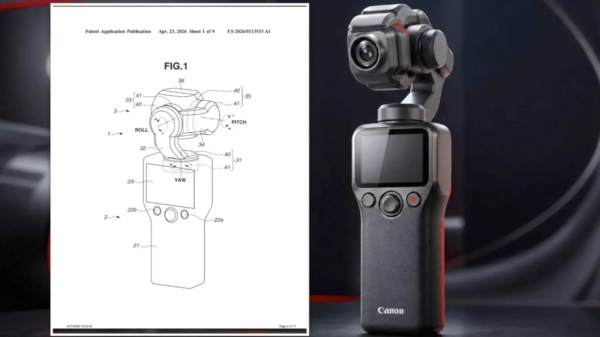 Canon Gimbal Patent 2