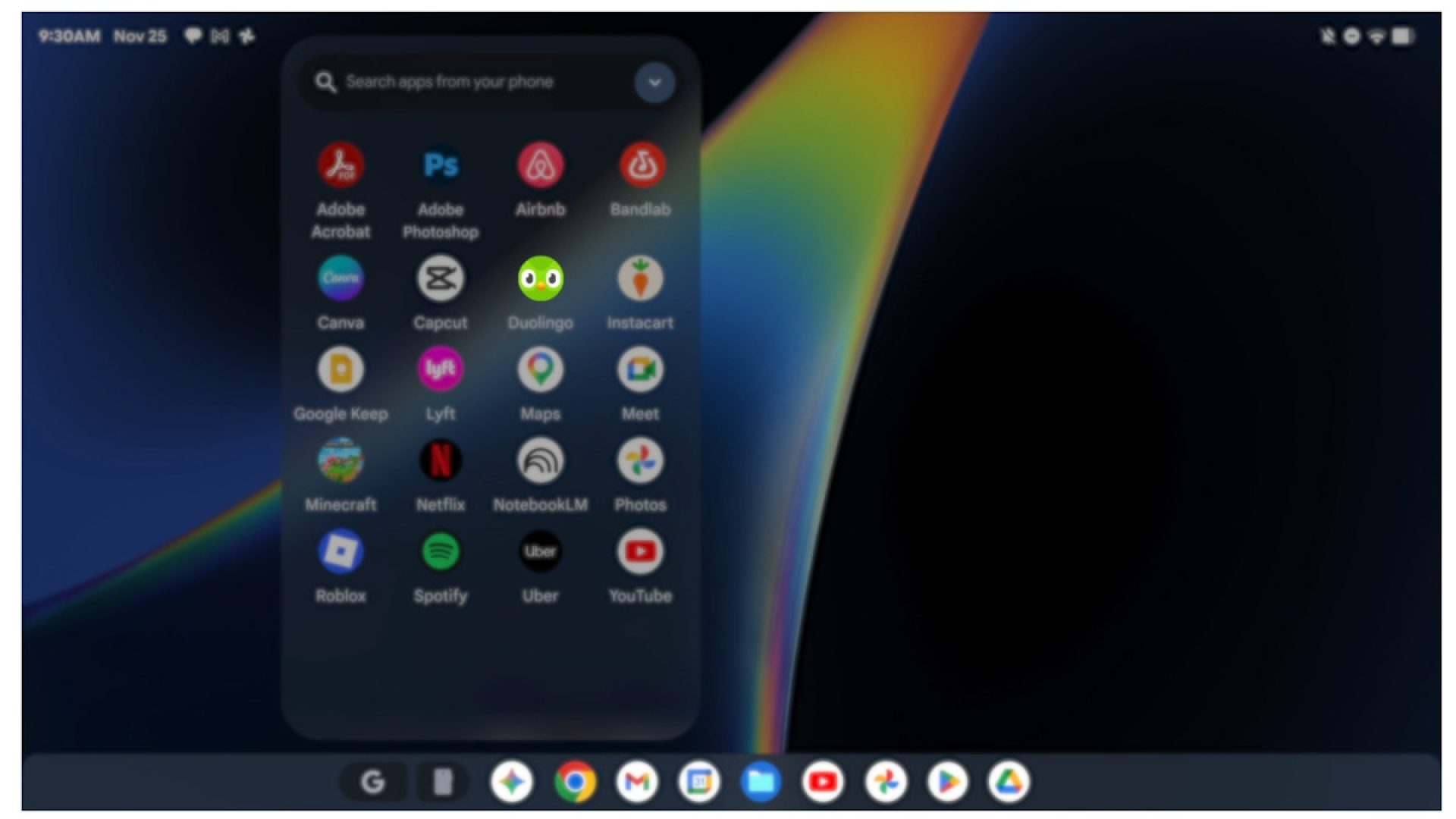 Googlebook announcement apps