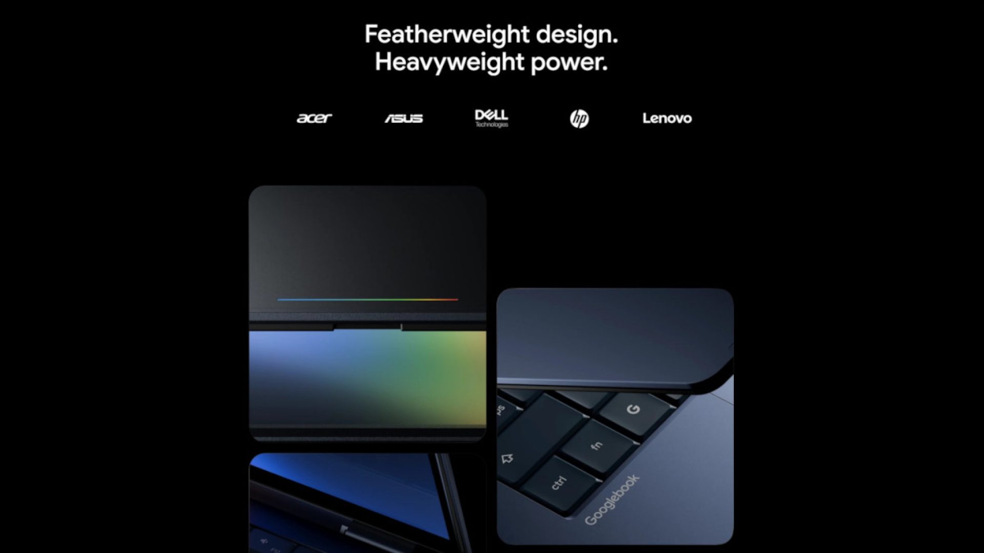 Googlebook announcement brands