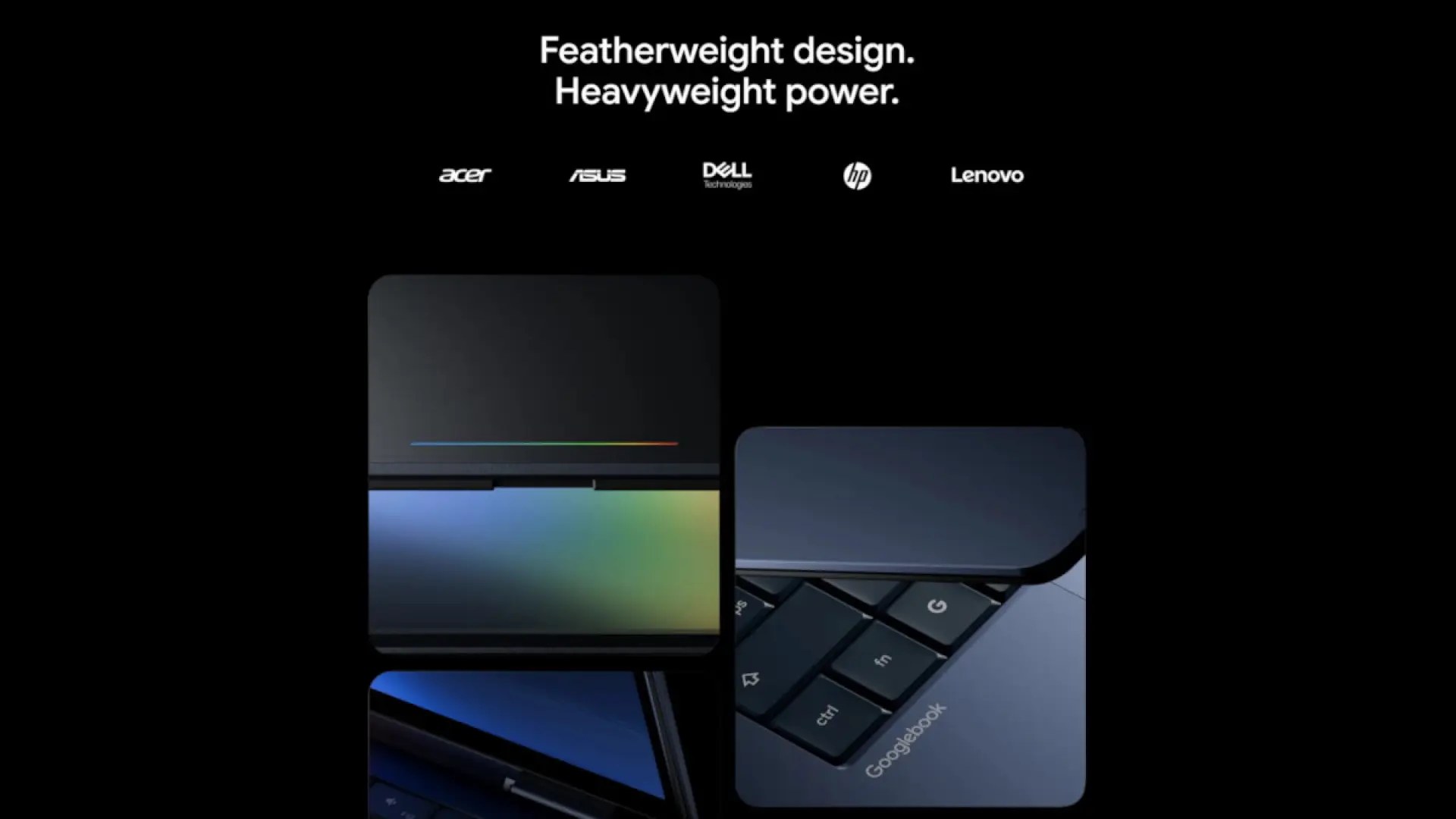 Googlebook announcement brands