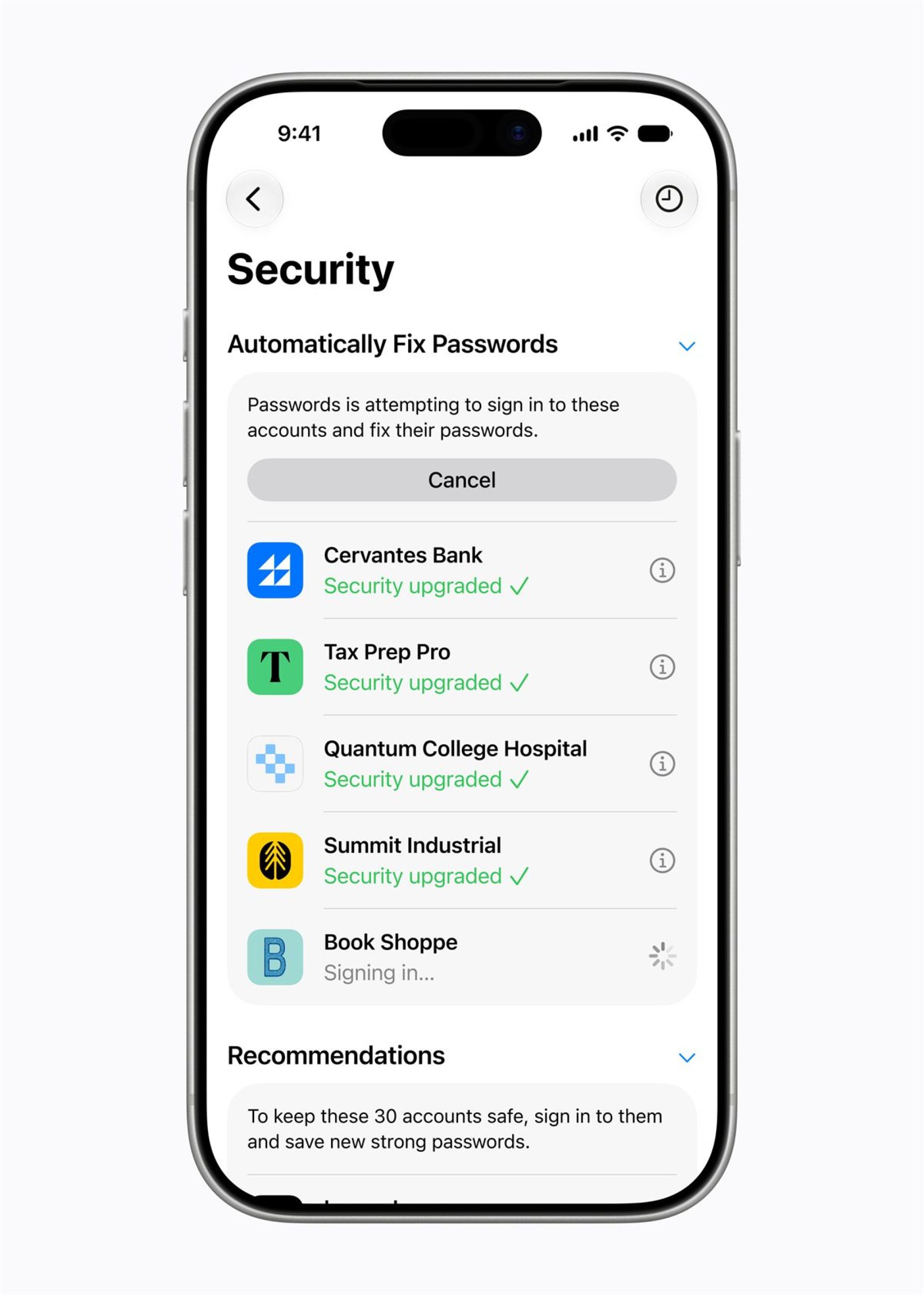 Apple Intelligence Passwords automatically upgrade 260608
