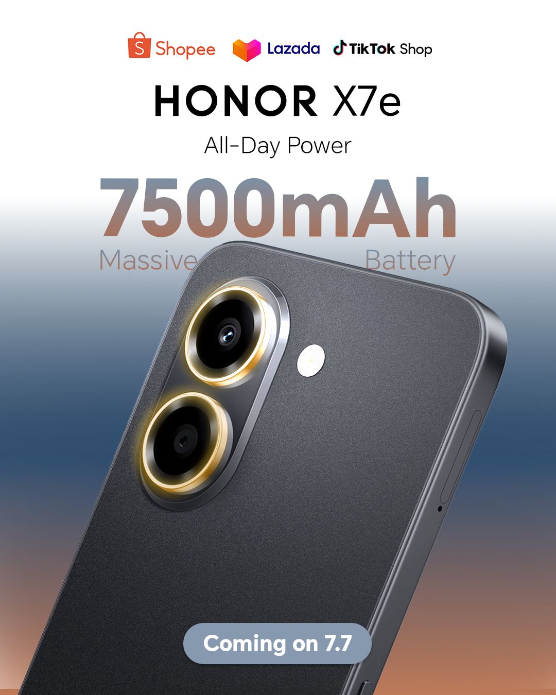 HONOR X7e to arrive on July 7