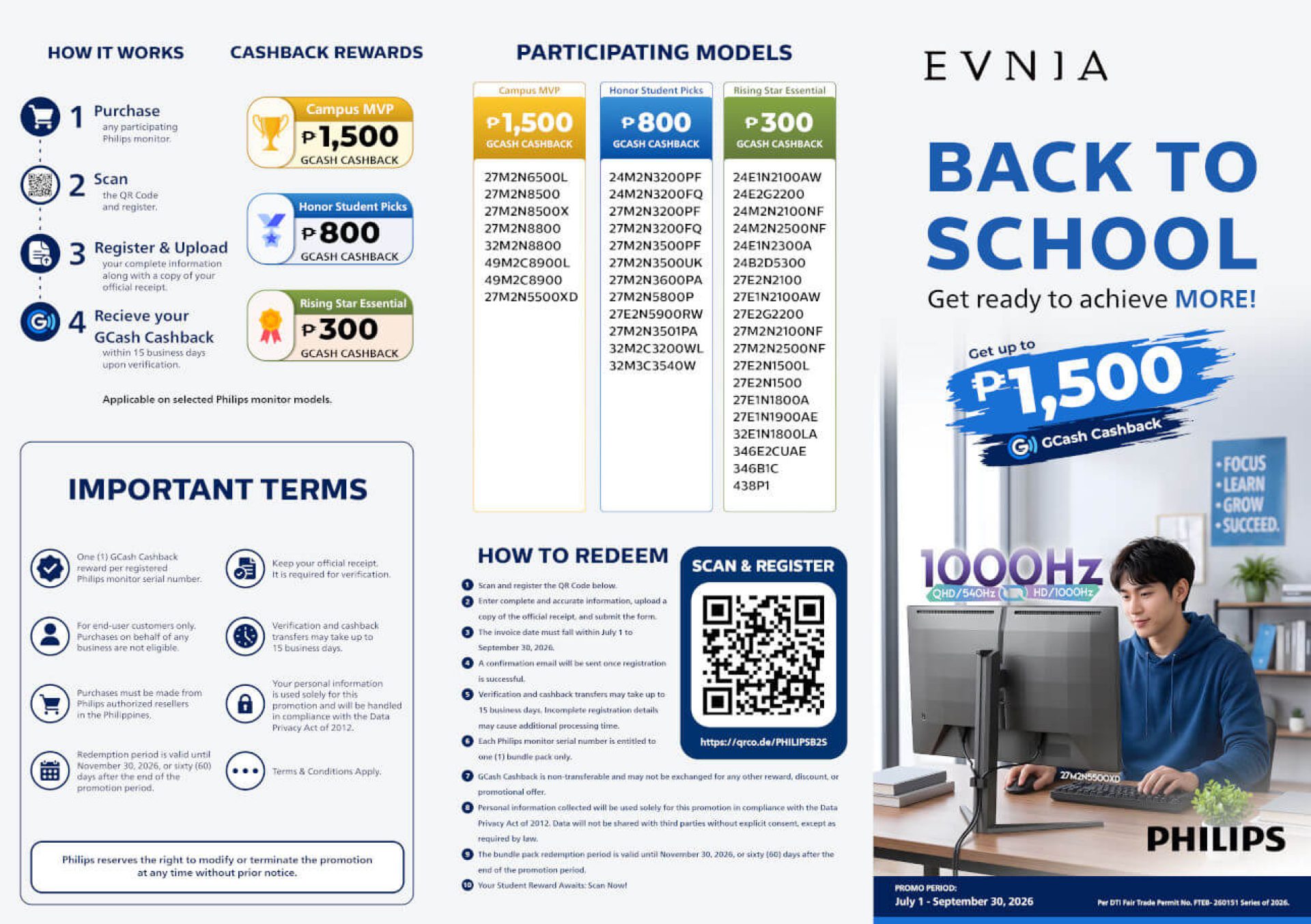 Philips Back to school 2026 promo flyer