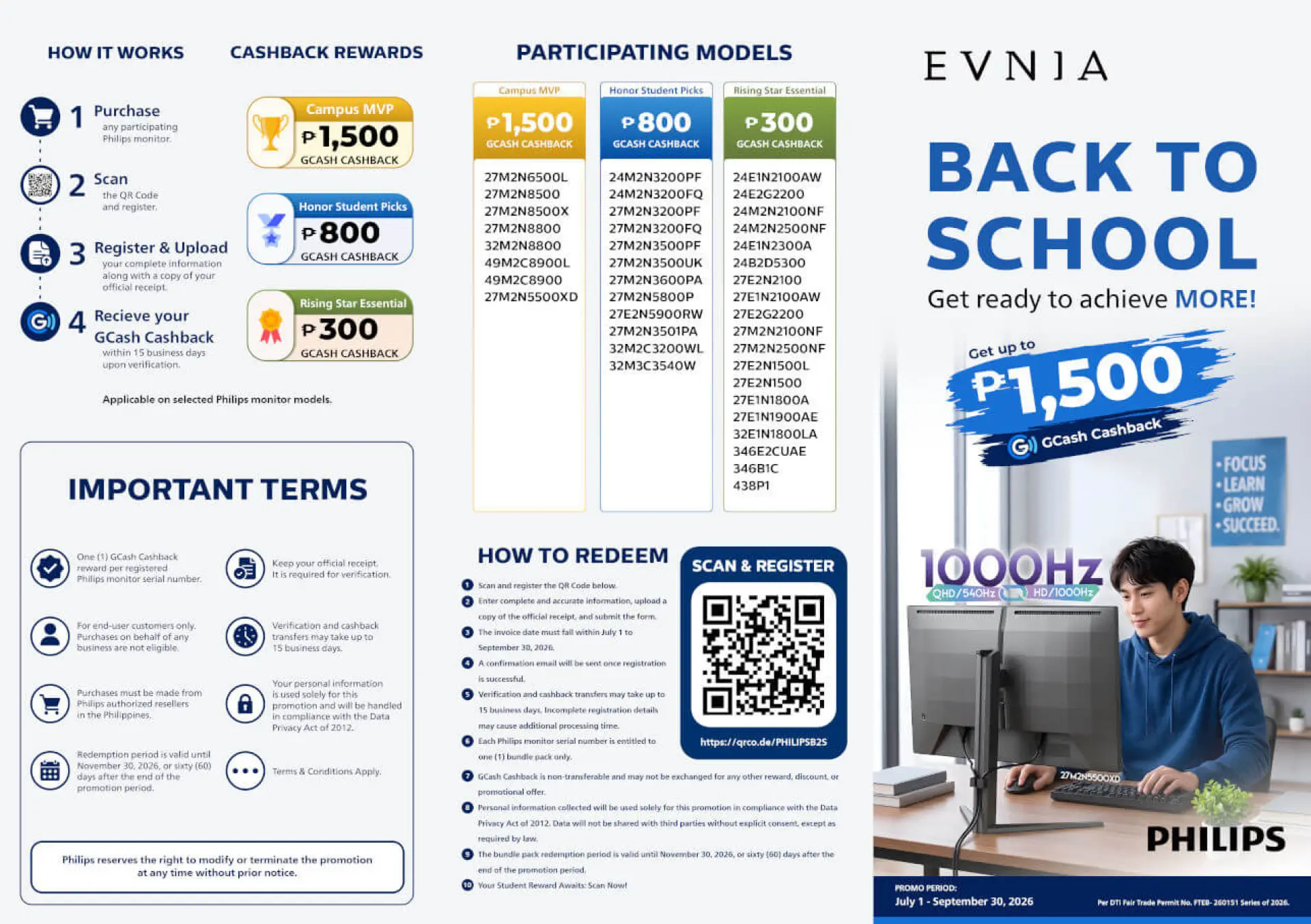 Philips Back to school 2026 promo flyer